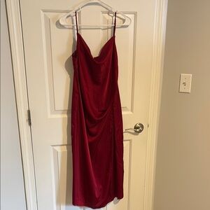 Nicole Miller Red Spaghetti Strap Dress